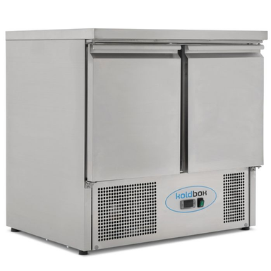 Koldbox KXCC2 Double Door Refrigerated Compact Counter Front/Left Side Angled View