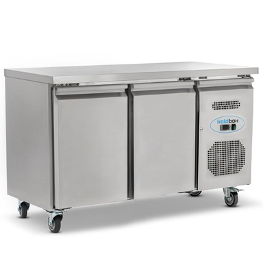 Koldbox KXRC2, 2 Door GN1/1 Refrigerated Counter 282L Capacity, Angled Front/Left Side View