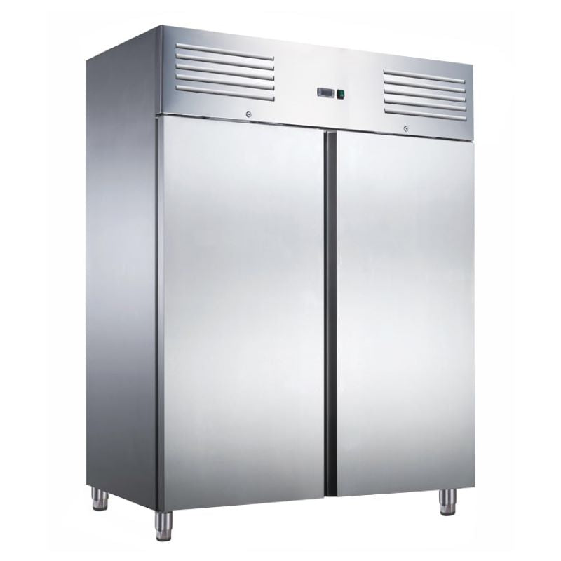 Koolmax KMC2SS Upright Double Door Stainless Steel Fridge