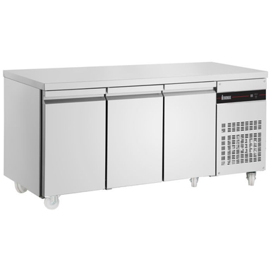 INOMAK LN999, 3 Door Freezer Counter 274L Capacity, Angled Front/Left Side View