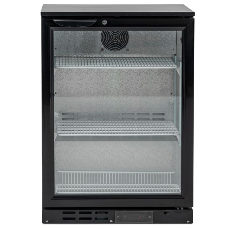 Blizzard LOWBAR1 Low Height Single Hinged Glass Door Bottle Cooler Front View