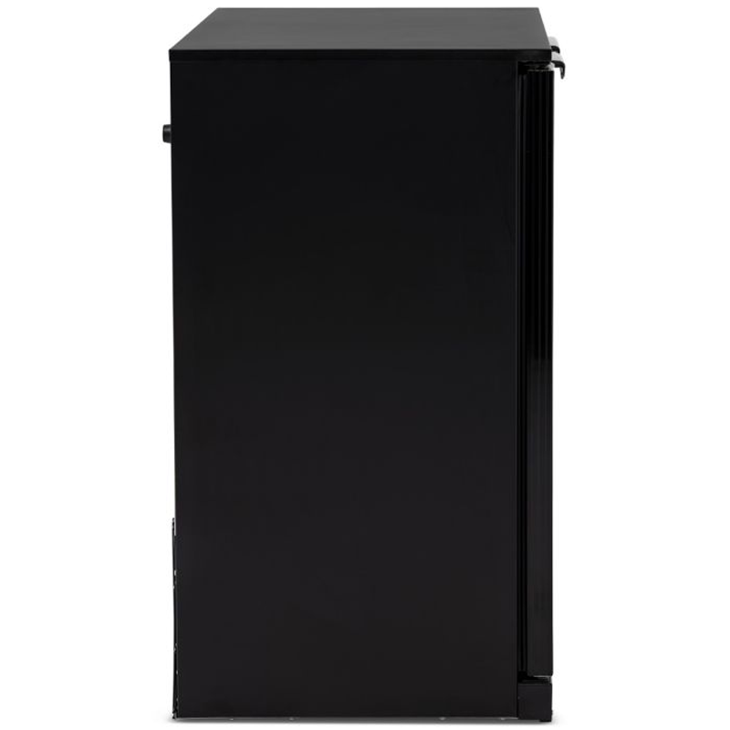 Blizzard LOWBAR2 Low Height Double Hinged Glass Door Bottle Cooler Left Side View