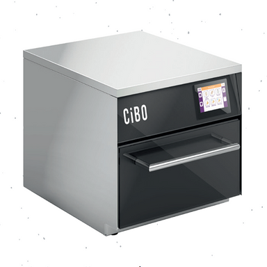 Lincat CIBO Counter Top Fast Oven - Black Front Electric Combination Oven - Angled Front View