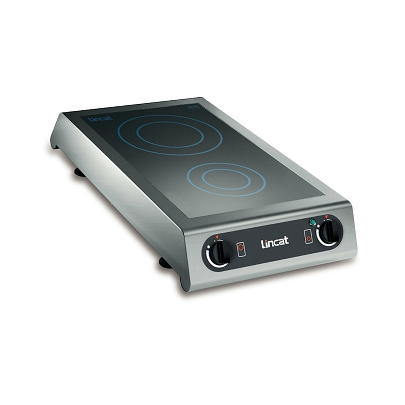 Lincat IH21 Counter-top Induction Hob - Angled Front/Left Side View