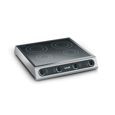 Lincat IH42 Counter-top Four Zone Induction Hob - Angled Front/Left Side View