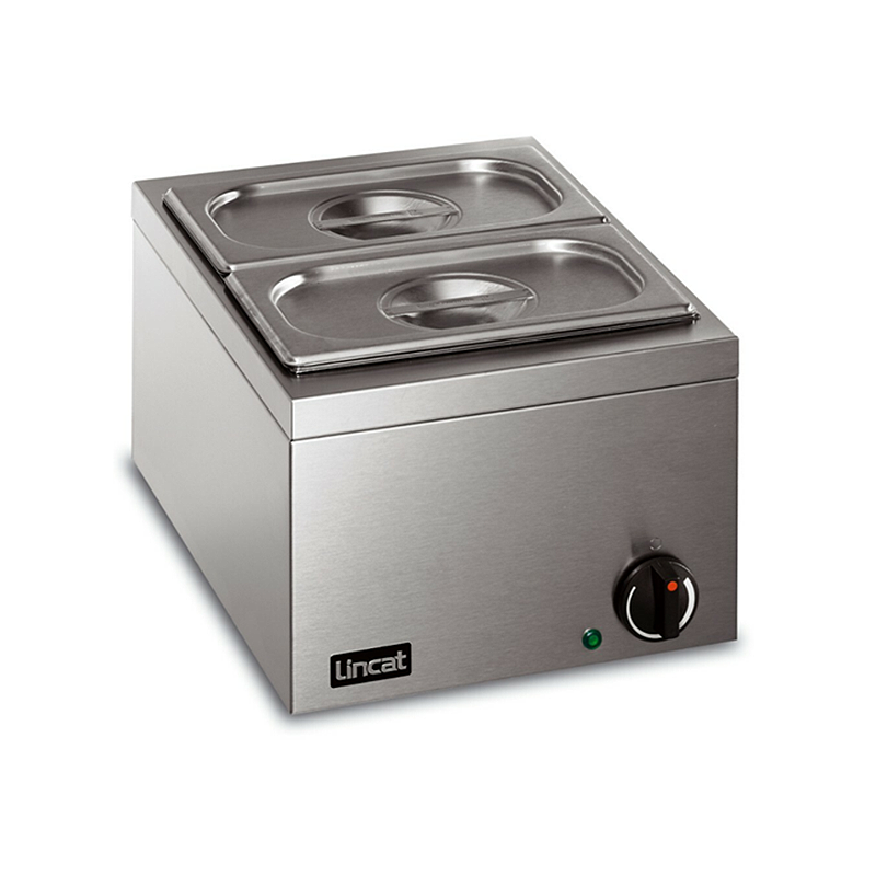 Lincat Lynx 400 LBMW Wet Heat Bain Marie - Angled Front View Showing LED Indicators And Temperature Control