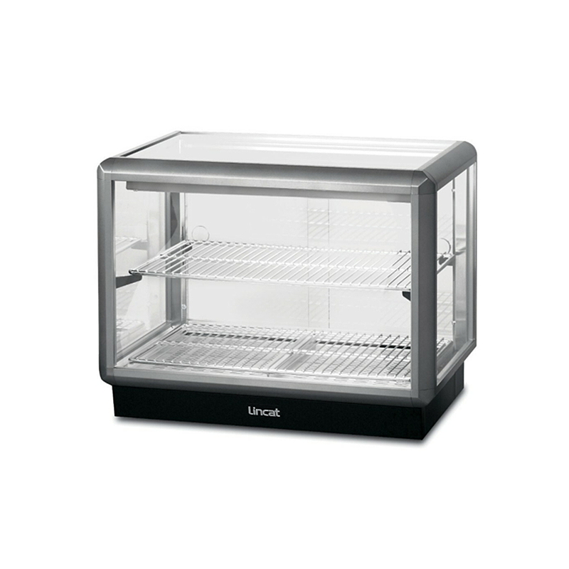 Lincat Seal D5H/75B 500 Range Counter-top Heated Merchandiser - Angled Front/Right Side View