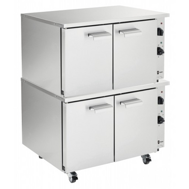 Parry Double Stacked Electric Ovens P9EOD Left Side/Front View