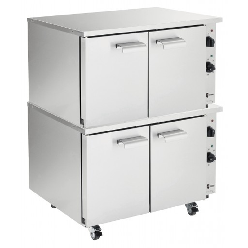 Parry Double Stacked Electric Ovens P9EOD Left Side/Front View