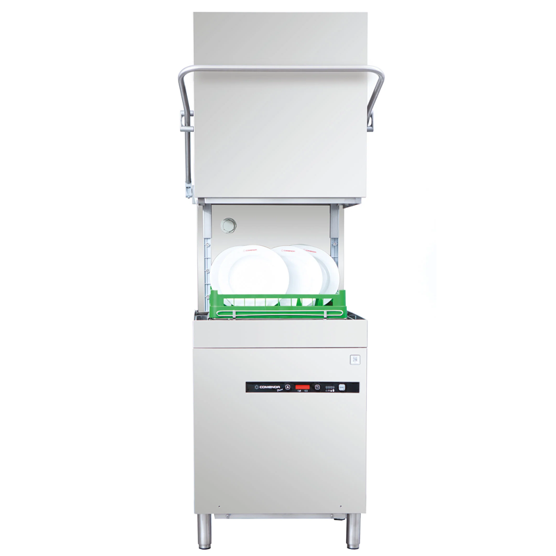 Comenda PC07 R Prime Line Pass Through Dishwasher Front View With An Open Hood