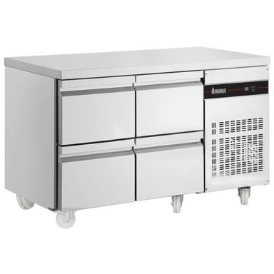 Inomak PN22-HC, 4 Drawer 1/1 Gastronorm Counter 274L Capacity, Angled Front/Left Side View