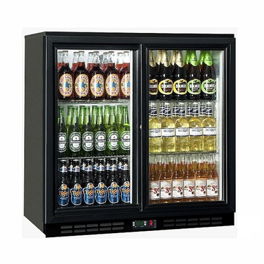 Staycold COLD900S Double Door Bottle Cooler - Angled Front View