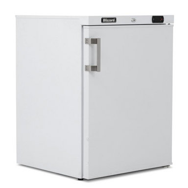 Blizzard UCR140WH Single Hinged Door Under Counter Refrigerator Front/Left Side Angled View