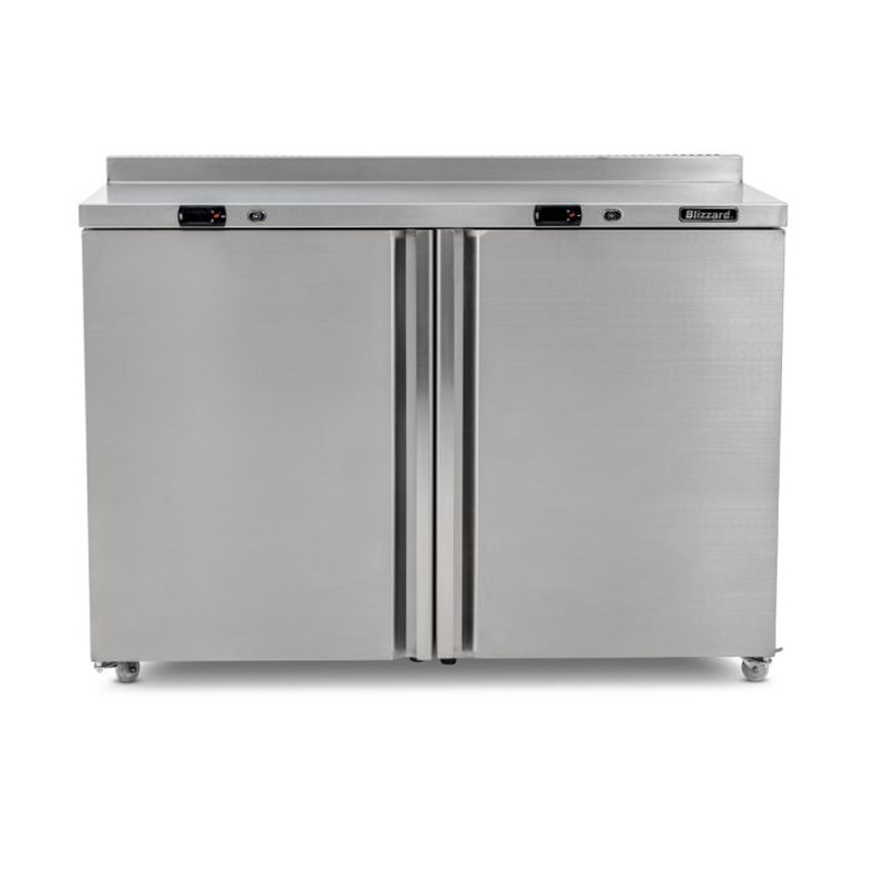 Blizzard UCRR280 Stainless Steel Double Fridge Workstation Front View