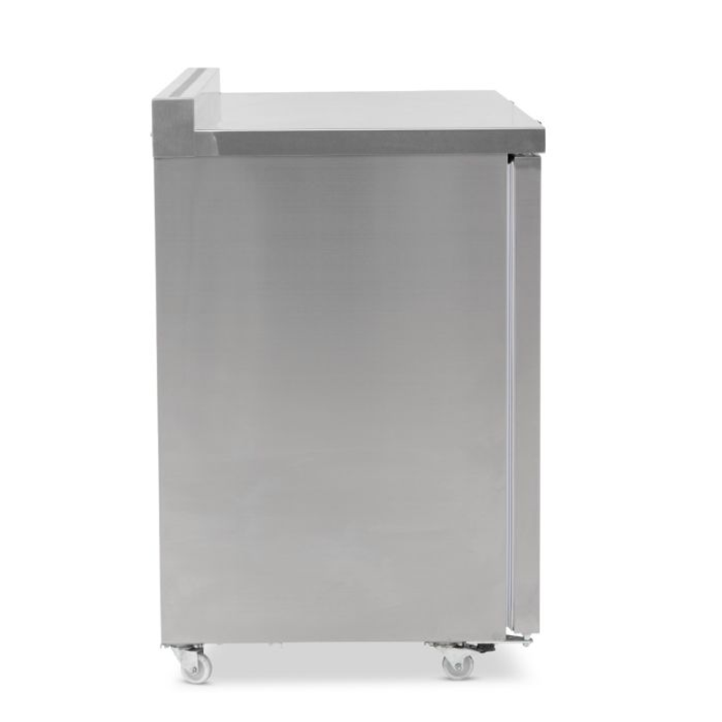 Blizzard UCRR280 Stainless Steel Double Fridge Workstation Left Side View