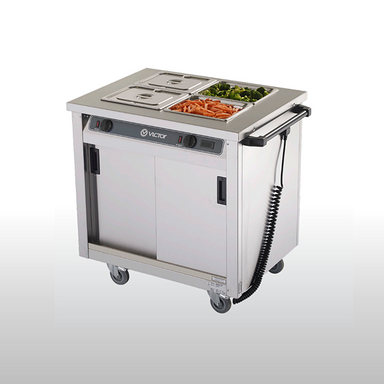 Victor BM20MS Bain Marie Hot Cupboard - Angled Front/Right Side View