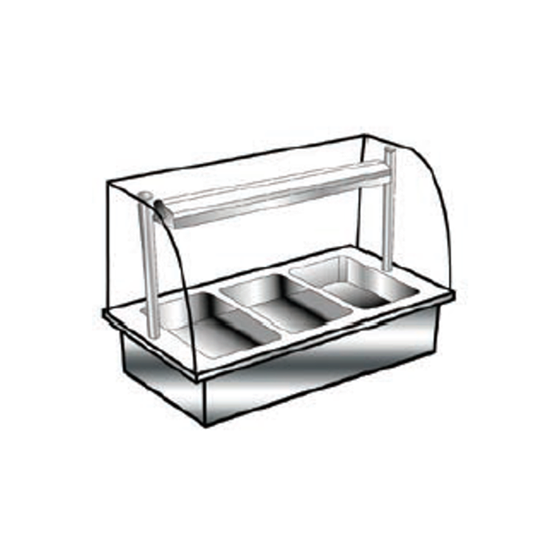 Victor DHBW4E Bain Marie - Angled Front/Left Side View