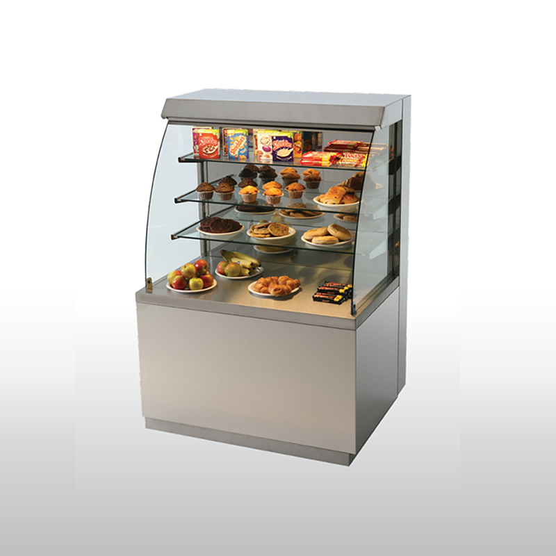 Victor RMA130E Enclosed Front Ambient Retail Display - Angled Front/Right Side View
