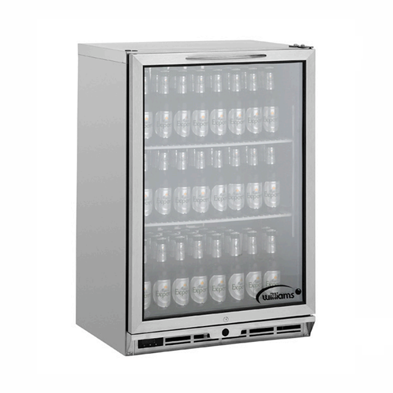 Williams BC1-SS Single Door Bottle Cooler - Angled Front/Left Side View