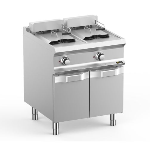 Hobart Ecomax HEFRBE77A Floorstanding Double Basket 2 x 12 Litre Electric Fryer, 18kW