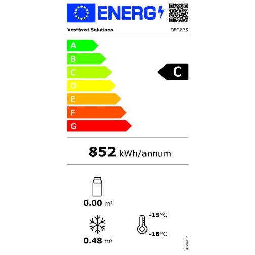Vestfrost DFG275 Display Chest Freezer, 265 Litres