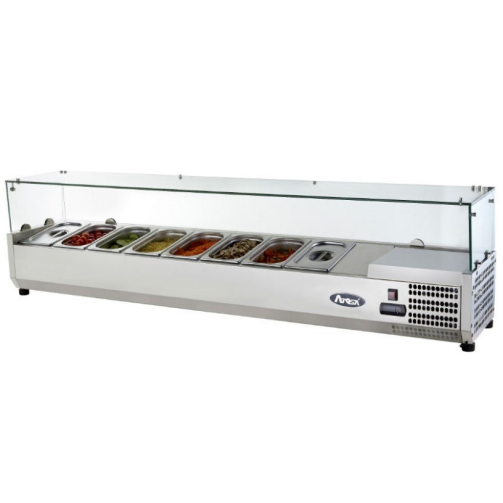 Atosa VRX1400/330 Countertop Topping Unit with 6 x 1/4 GN Pans/Lids, 1415mm