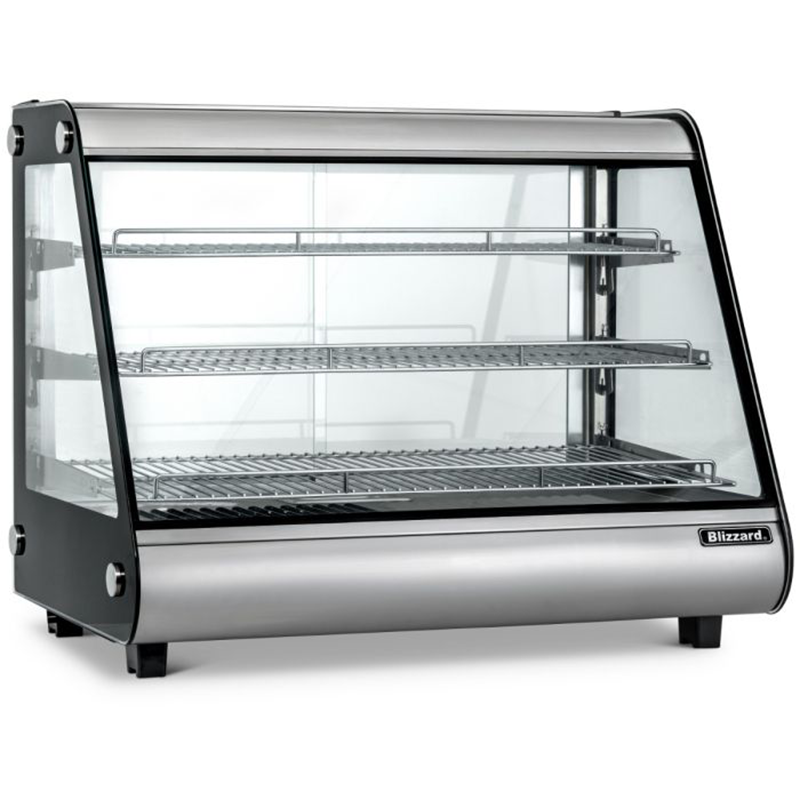 Blizzard HOTT2 85CM Heated Counter Top Merchandiser, Angled Front/Left Side View