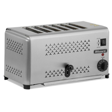 Blizzard B6ST 6 Slot Toaster Angled Front View