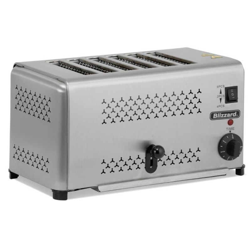 Blizzard B6ST 6 Slot Toaster Angled Front View