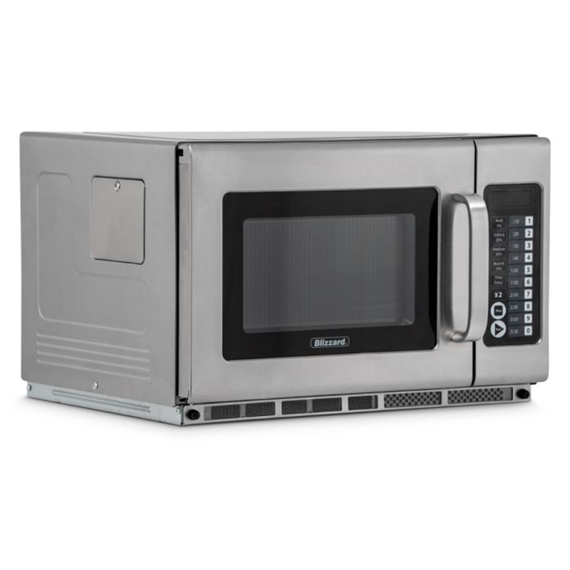 Blizzard BCM1800 1800W Heavy Duty Commercial Microwave, Angled Front/Left Side View