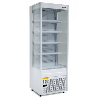 Blizzard BTD70WH Refrigerated Slim Tiered Display In White Angled Front/Left Side View