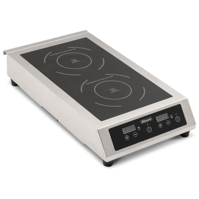Blizzard BIH2 Double Induction Hob Angled Top View