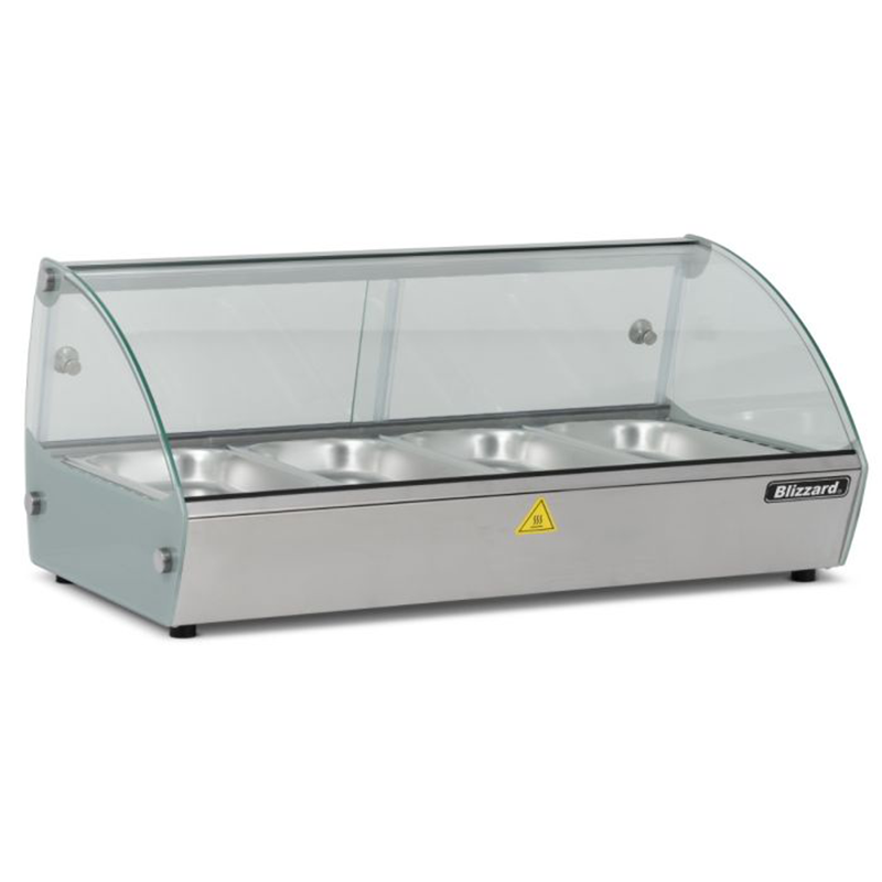 Blizzard HDC1 Counter Top Heated Merchandiser 4x GN1/3, Angled Front/Left Side View