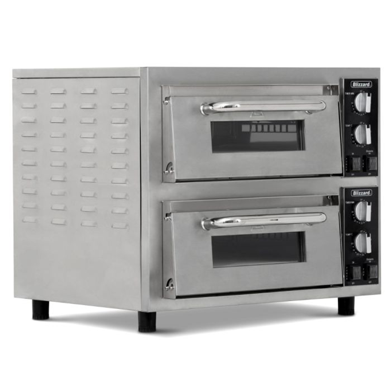 Blizzard BPO2 Double Drawer Pizza Oven Angled Front/Left Side View