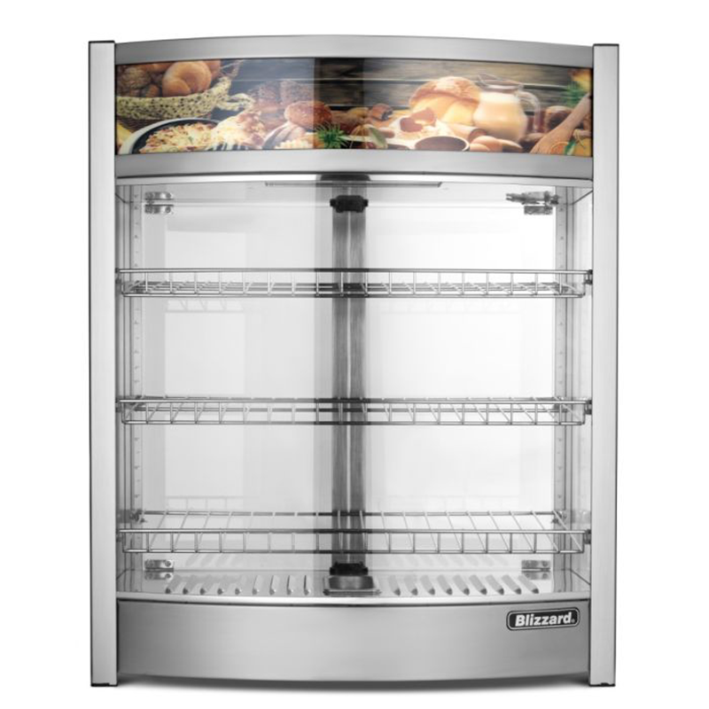 Blizzard CTH137 137L Counter Top Tiered Heated Merchandiser, Front Facing View