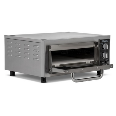 Blizzard BPO1 Single Drawer Pizza Oven Front Angled View With Windowed Door Open