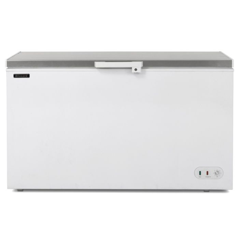 Blizzard CF550SS 550L Stainless Steel Lid Chest Freezer Front View