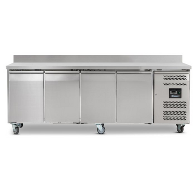 Blizzard LBC4 Four Hinged Door Counter Freezer With Upstand Front View