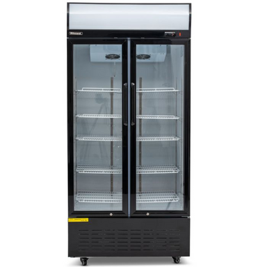 Blizzard GD630 Double Hinged Glass Door Refrigerated Display Merchandiser Front View