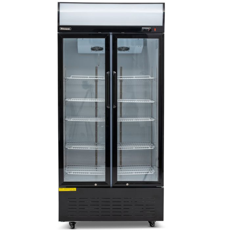 Blizzard GD630 Double Hinged Glass Door Refrigerated Display Merchandiser Front View