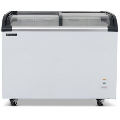 Blizzard BDF22 220L Curved Glass Lid Freezer Front View
