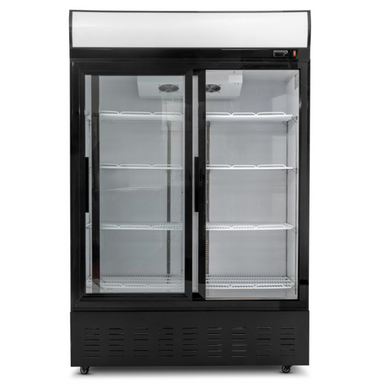 Blizzard GD900SL Double Glass Sliding Door Refrigerated Merchandiser 908L Capacity Front View