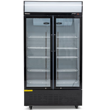 Blizzard GD900 Double Glass Door Refrigerated Display Merchandiser Front View