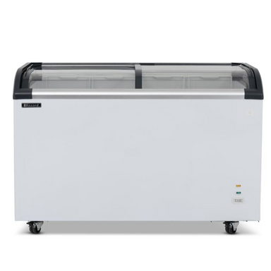 Blizzard BDF42 Curved Glass Lid Freezer 420L Capacity Front View
