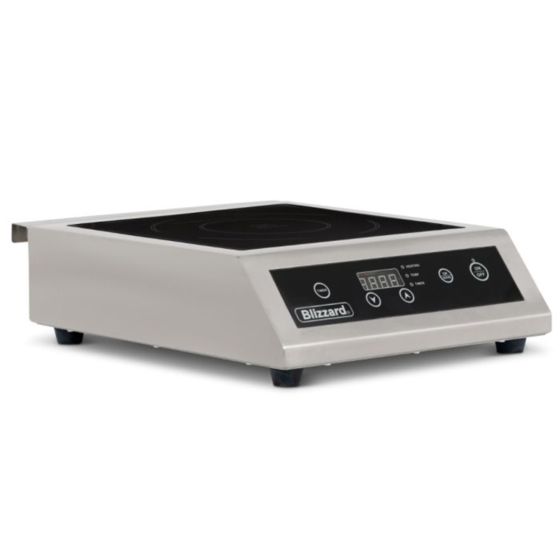 Blizzard BIH1 Single Induction Hob Angled Front/Left Side View
