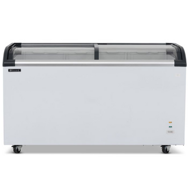 Blizzard BDF52 520L Curved Glass Lid Freezer Front View