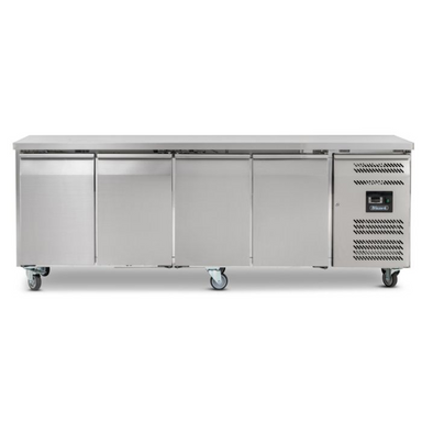 Blizzard LBC4SL 4 Door Slimline 600mm Depth Freezer Counter 449L Capacity, Front View