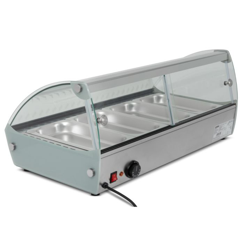 Blizzard HDC1 Counter Top Heated Merchandiser 4x GN1/3, Angled Rear View