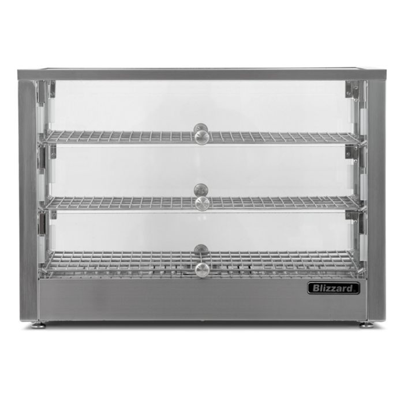 Blizzard BPW1 Counter Top Duel Access Heated Merchandiser Front View