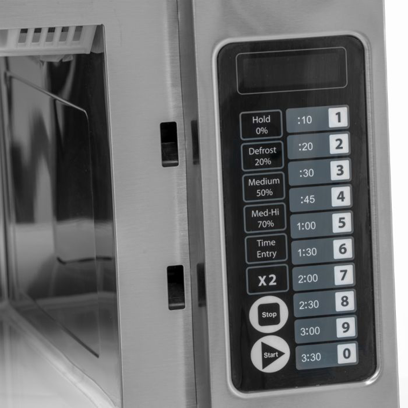 Blizzard BCM1800 1800W Heavy Duty Commercial Microwave, Close Up View Of Microwave Touch Controls